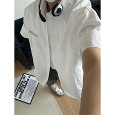 夏季新款速干短袖刺绣衬衫潮流港风宽松百搭男半袖CS285-P35，男装T恤，星座301C-5