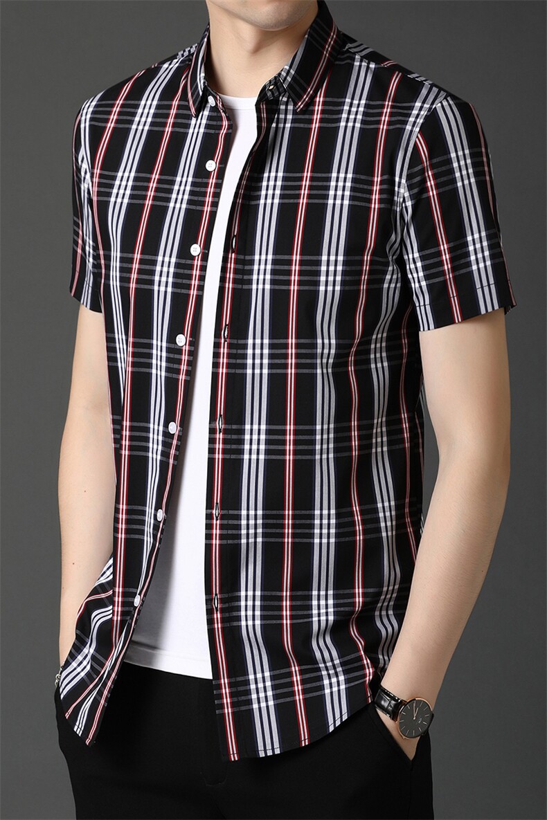 C68612021年夏季新款男式短袖衬衫男商务休闲高端男装,男装衬衫,电商B360