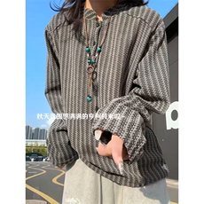 XZ809A/FK01/特P19/加绒特P26雪尼尔小香风立领POLO杉长袖卫衣，男装T恤，星座809A(原222-1)