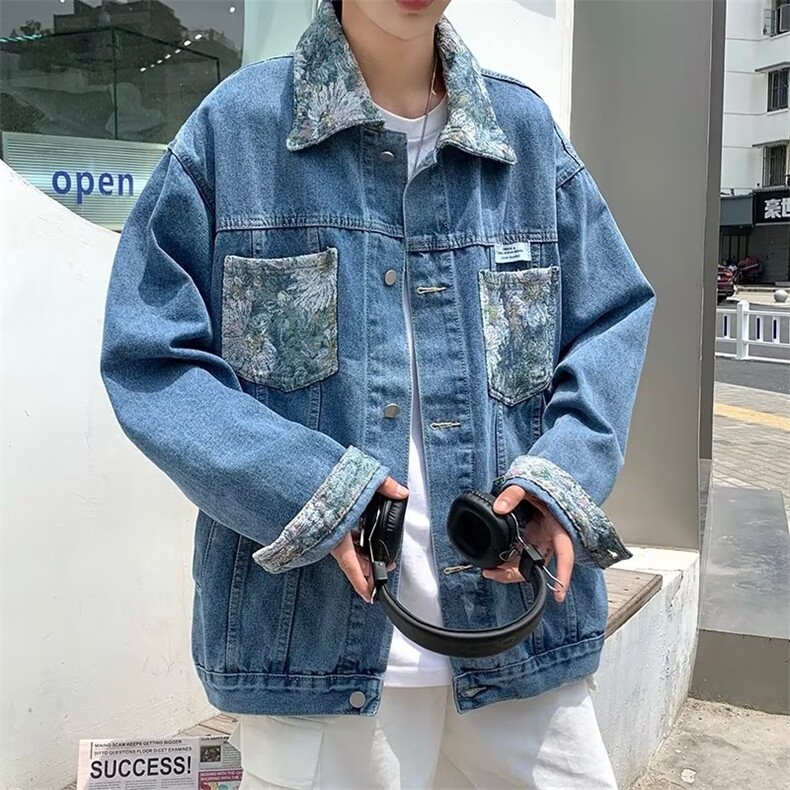 男秋季外套潮牌街头牛仔刺绣夹克JN101P65,男装夹克,星座1116-2