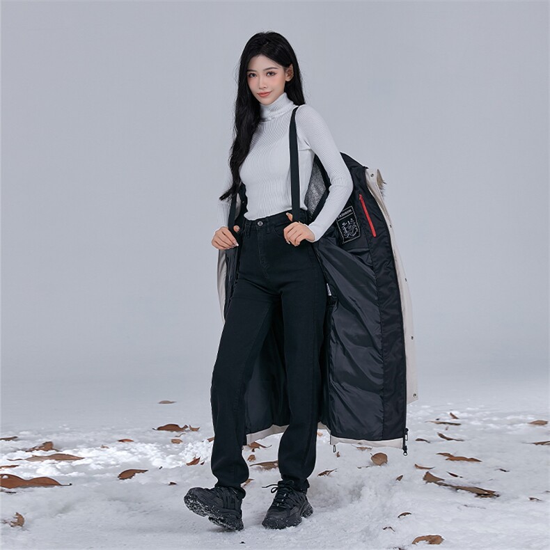 情侣装白鹅绒羽绒服中长款超厚户外男女款羽绒服大衣限价598,男装羽绒服,钱塘723