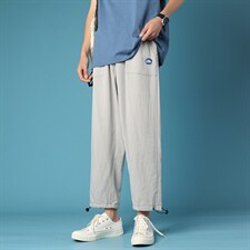 港风夏季男士休闲长裤抽绳潮流宽松直筒裤DK7305-P40控68，男装休闲裤，星座717