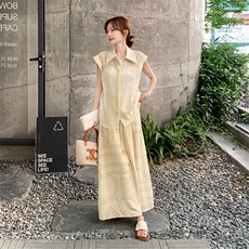夏季新品设计感小衫+几何印花半身裙两件套2C2851835P160K238，女装半身裙，2C285