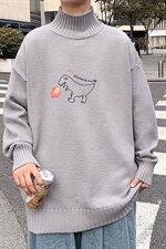 M18040-P45半高领毛衣男士大码针织衫男毛线衣男线衫,男装针织衫/毛衣,电商A040