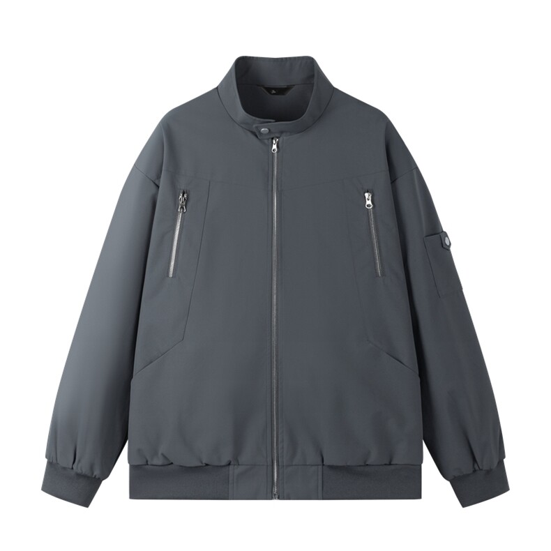 秋季新款宽松棒球领夹克男纯色上衣外套DSA157B-JK7925-特P63,男装夹克,电商A157B