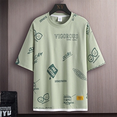 冰氧仿棉短袖木板挂拍体恤休闲百搭趣味印花男上衣TC3156-P25控48，男装T恤，星座717