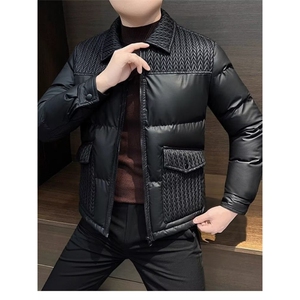 男士冬季棉衣外套保暖欧货拼接麦穗休闲棉夹克痞帅棉服男JKM618图片