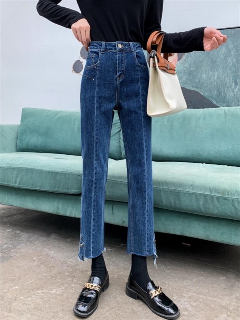 现货秋款烟管牛仔裤，女装牛仔裤，雪儿诱惑