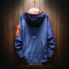 2021秋季新日系大码套头宽松连帽运动男夹克外套潮牌J938-P65，男装夹克，电商A001