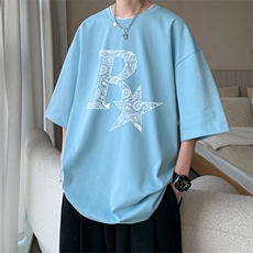 230g重磅纯棉短袖t恤男大码半袖半截袖DX17328-P20，男装T恤，电商A040