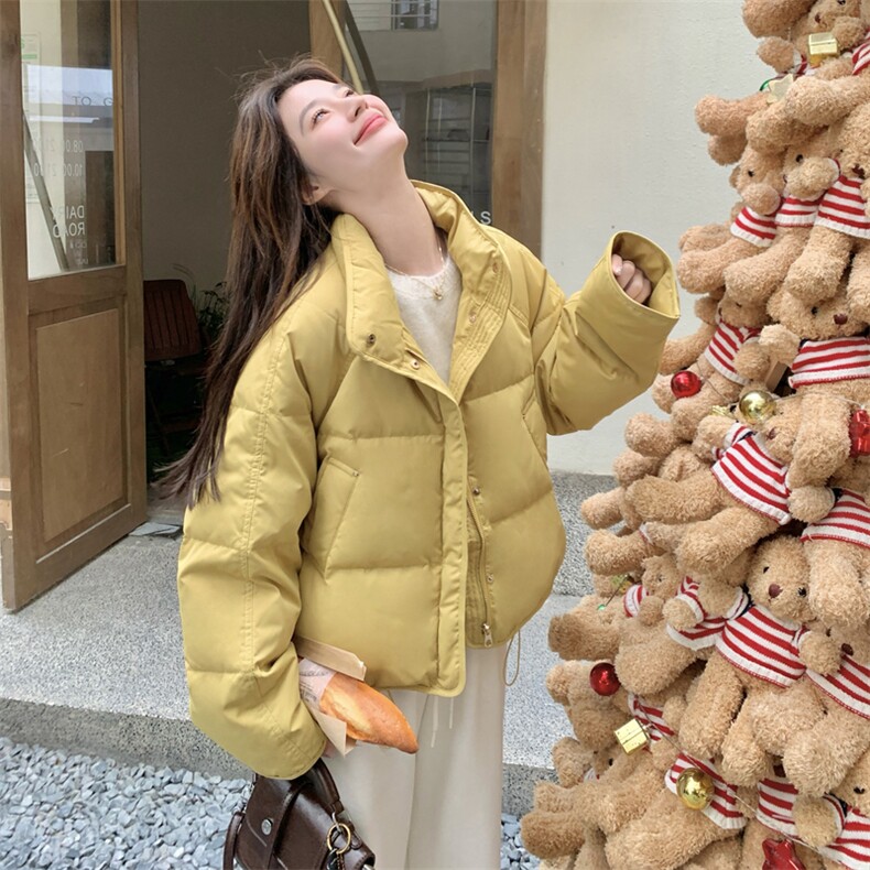 新款主推绸缎面料50绒羽绒服2665-P235-K358,女装短外套,2C129