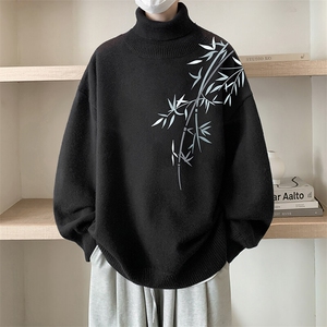 8XL高领毛衣男大码胖子堆堆领打底羊毛衫GM45393-P45加绒款-P65