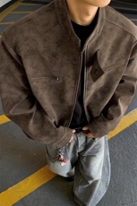 特批P85无差价25美式复古扎染正肩PU皮衣大码立领夹克外套男J5238，男装夹克，电商A001-1
