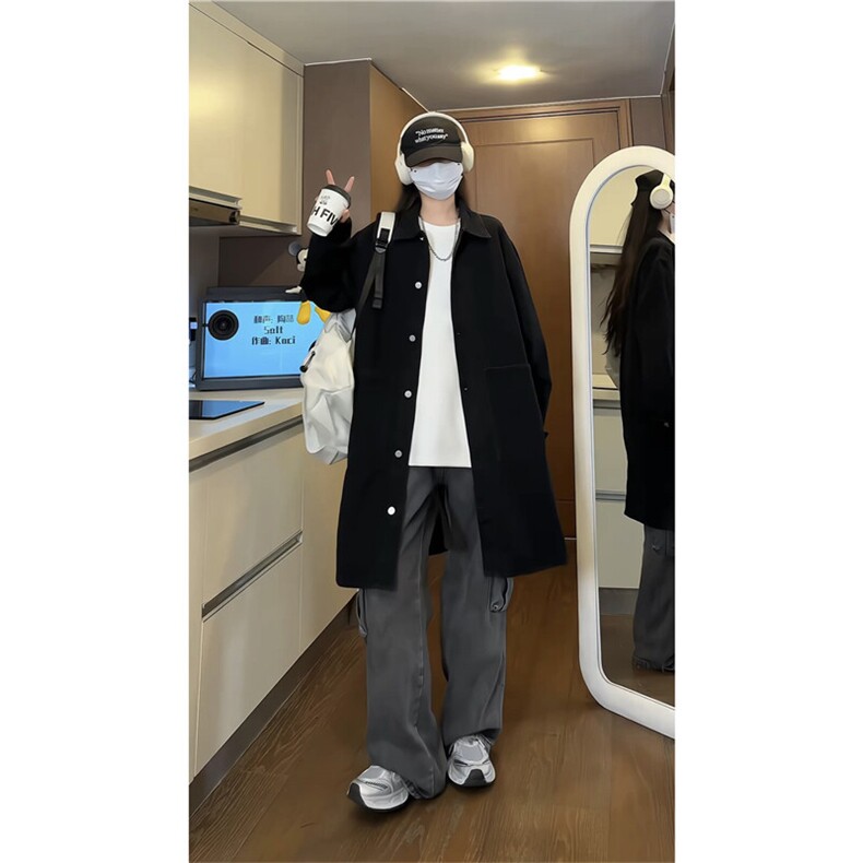 FY640-P75-控118M-5XL现货风衣长款大码宽松过膝大衣,男装风衣,星座116