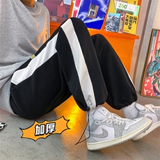 2025冬季新款华夫格撞色休闲裤加厚保暖灯芯绒卫裤灰GK60-P50，男装休闲裤，电商B277A（原A068）