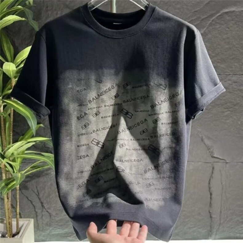 潮牌短袖打底衫男士新款圆领时尚印花T恤潮青年帅气百搭薄款半袖,男装T恤,电商B212（原钱塘6029）