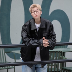 春秋机车服皮衣男原PU好皮双层气春季男青年痞帅皮夹克外套W9287，男装夹克，星座1116A-1（原606A）