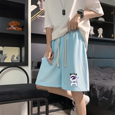 HD74225-P22华夫格短裤男大码宽松五分裤男直筒中裤，男装休闲裤，电商A040