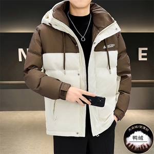 羽绒服男冬季加厚保暖白鸭绒连帽帅气短款防寒外套 YR8864图片