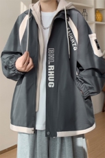 春秋季假两件连帽夹克大码新款夹克外套XZ102B-1-JK2568P85，男装夹克，星座102B-1