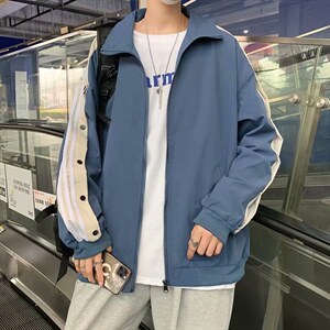 2021年男装学院风秋季新款港风休闲宽松学生上衣ins外套 W586-P50图片