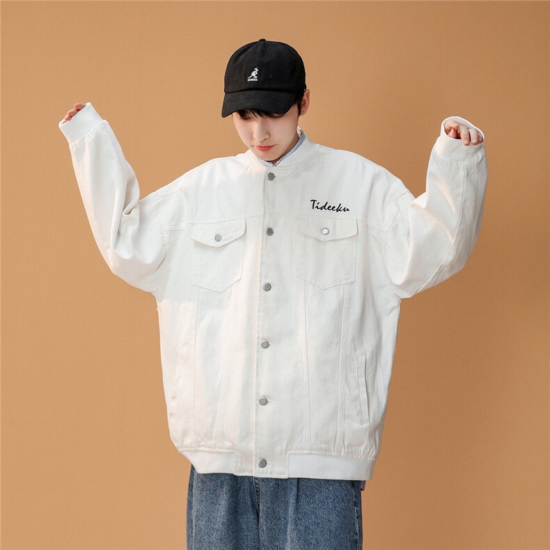 26春季新款棒球领字母刺绣情侣款韩版夹克JK9105/P30,男装夹克,星座202