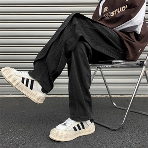 拼接牛仔裤男春季美式hiphop高街裤子宽松阔腿裤88222-p48 68图片
