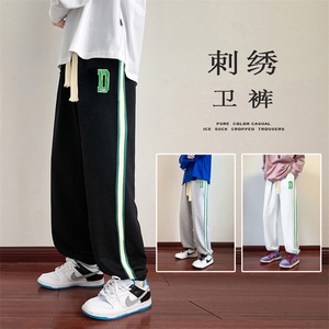 703-K871-P45 春季休闲绣花织带拼接卫裤图片