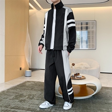 春秋季冲锋外套男款夹克男装中学生潮流拼接套装TZ0573-P118，男装休闲套装，星座308B-2