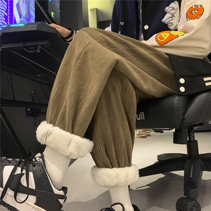 冬季加绒加厚休闲裤男灯芯绒D329-QM568-P65-控88图片