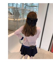 2025年秋季宽松型通勤单件长袖单排扣V领开衫时尚百搭简约大方，女装针织衫/毛衣，鑫之绒