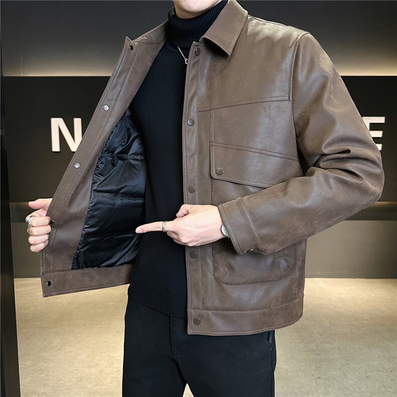 新标90绒羽绒服男冬季2025新款皮夹克7天后出货A313-8878-P245,男装夹克,电商A313