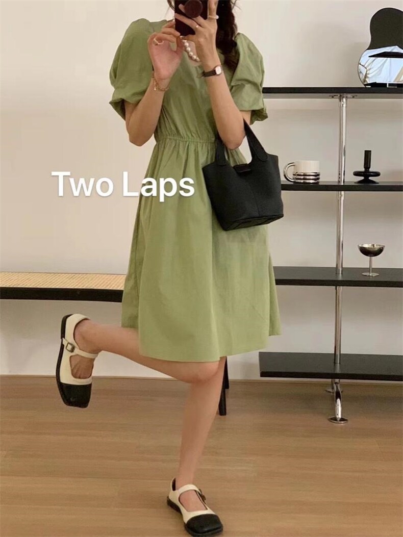 夏季新品：后背系绳设计连衣裙，女装连衣裙，TWO LAPS