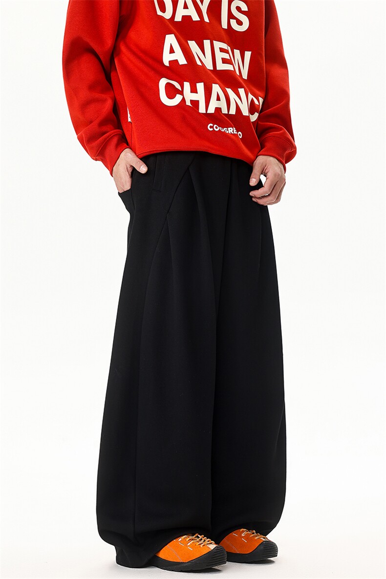 8XL-M新款美式解构设计感阔腿裤弯刀裤男宽松休闲运动裤K9179P58,女装休闲裤,电商D206-1