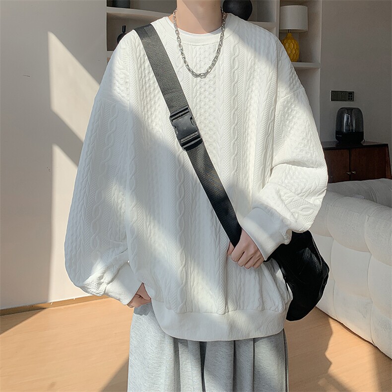 卫衣男秋季新款港风宽松提花套头上衣WY8062-特P32，男装卫衣，星座214-3