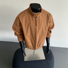 2025新款现货纯棉夹克男宽松立领上衣外套DSA157B-J2570-P86，男装夹克，电商A157B