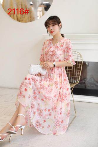 木耳边重工连衣裙，女装连衣裙，罗兰春天