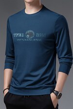 加绒卫衣男春秋季加厚圆领长袖中年男士商务休闲保暖打底衫，男装卫衣，电商B212（原钱塘6029）