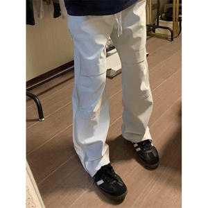 07qwer软壳冲锋裤男款防水美式机能运动裤子户外侧拉链速干工装裤图片