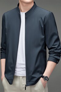2023秋款外套上衣中老年立领茄克男夹克爸爸装外套MNSA21307-P140,男装夹克,电商B212（原钱塘6029）