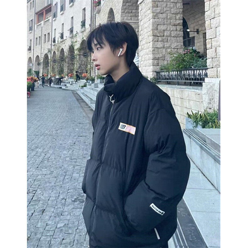 潮牌美式复古字母面包棉服男冬季情侣高街棉衣外套MC07,男装棉衣,星座1116A（原606A-3）