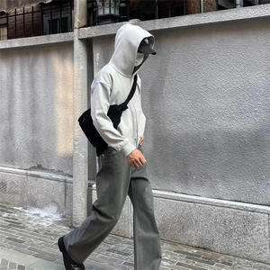 美拉德cleanfit显高微喇牛仔裤宽松显瘦潮牌美式高街休闲长裤男女图片
