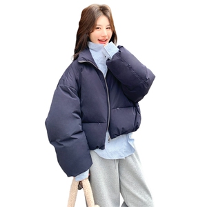 2025冬季新款假两件拼接衬衫立领羽绒服女90白鸭绒保暖韩版休闲风图片