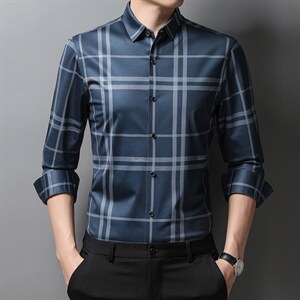 C2262钱塘2020-2欧货精品男士长袖衬衫商务休闲高品男装衬衫P69图片