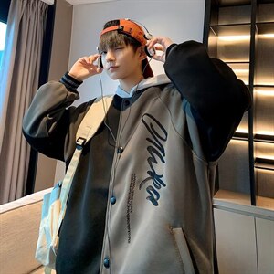 男秋季外套潮牌街头棒球服夹克Z902P60图片