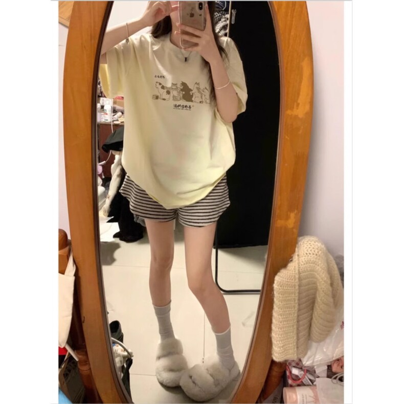 M397*P25日系动漫元素T恤男短袖宽松情侣装,女装T恤,星座617A-2