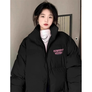 棉服女冬季新款韩系学院风大学生保暖立领外套上衣 M312图片