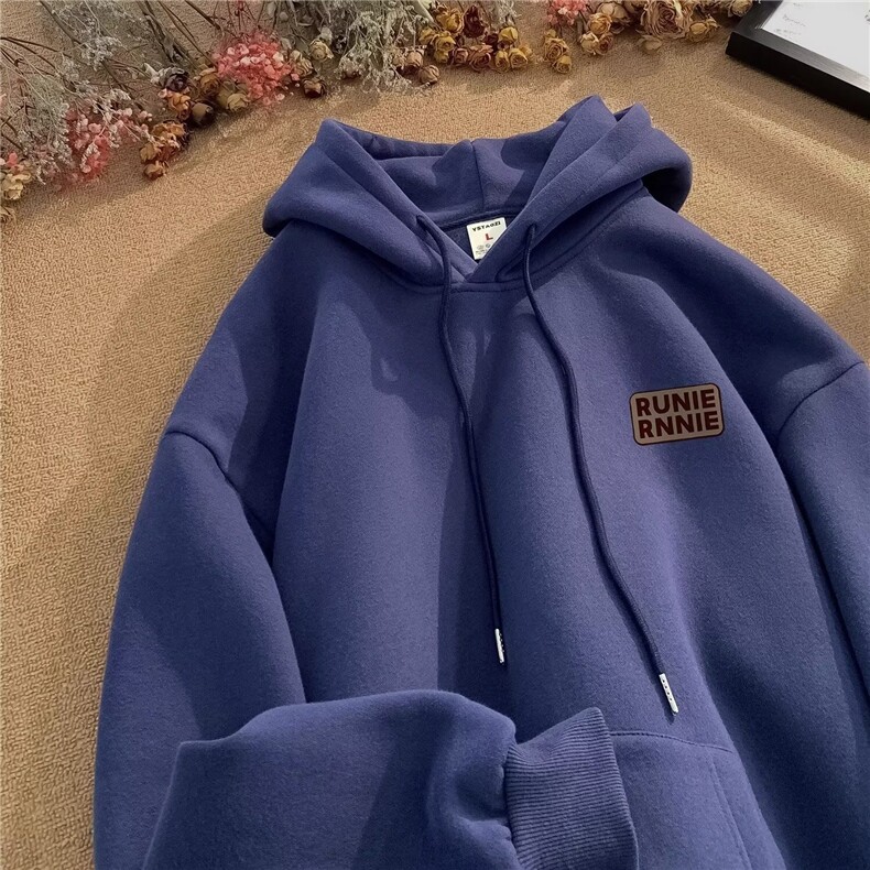 字母印花连帽卫衣新款宽松小众开衫设计感休闲长袖外套，女装短外套，星座1210-1