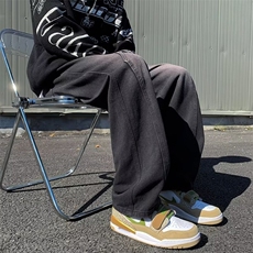 牛仔裤男韩版潮流高街帅气暗黑直筒2024秋冬ins长裤RK1365-P45，男装牛仔裤，星座412-3
