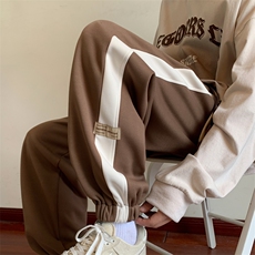 秋季休闲裤男宽松束脚裤拼色卫裤K7721-P50加绒P60控68加绒控78，男装休闲裤，星座209-2